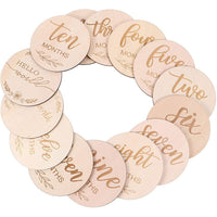 Wooden Baby Photography Props Wood Piece Month Commemorative Wooden Card Wooden
