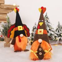 Thanksgiving Turkey Doll Ornaments Faceless Doll Scene Atmosphere Decoration Supplies
