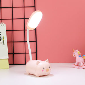 Lámpara de luz nocturna con carga USB LED para mascotas de dibujos animados