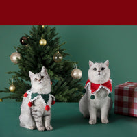 Christmas Cat Scarf Ornaments Cute Dog Scarf Winter Warm Knitted Small Milk Cat Scarf Clothes