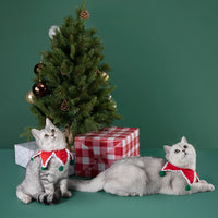 Christmas Cat Scarf Ornaments Cute Dog Scarf Winter Warm Knitted Small Milk Cat Scarf Clothes
