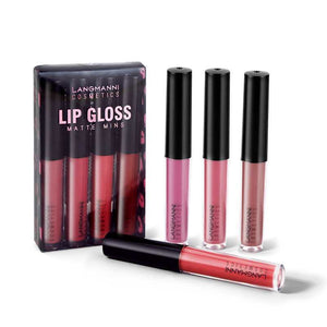 Langmanni 4 Lip Gloss Long Lasting Matte Set Gift Box