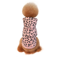 Leopard Printing Hooded Pet Seatshirt