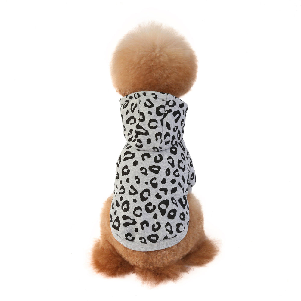 Leopard Printing Hooded Pet Seatshirt