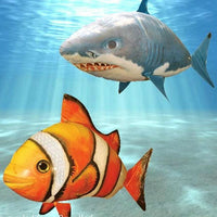 Infrared Remote Control Air Flying Fish Electric Air Suspension Shark Clown Fish, Helium Balloon Inflatable Toy