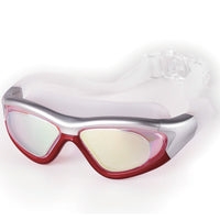 Gafas de natación de montura grande, gafas de natación planas, impermeables y antivaho, gafas de natación de carreras para buceo, gafas Unisex
