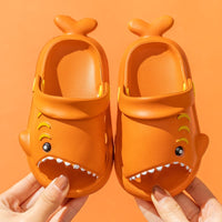Boys And Girls Cute Cartoon Slippers Little Shark Garden Shoes