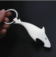 Diamond Shark Bottle Opener Personalized Customization Function Keychain Small Gift Men's Customizable Logo
