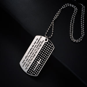 Bible Verse Christian Dog Tag Necklace