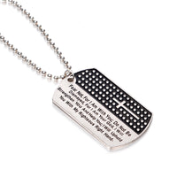 Bible Verse Christian Dog Tag Necklace
