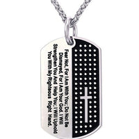 Bible Verse Christian Dog Tag Necklace