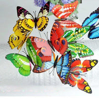 Simulation Stereo Butterfly Plastic dragonfly Plug Butterfly Garden Flower
