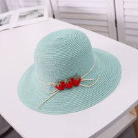 Red Strawberry Straw Sun Hat
