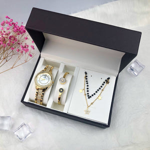 Quartz Fashion Watch Bracelet Necklace Gift Box Set