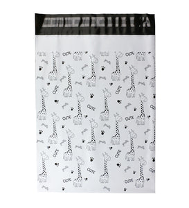 Cute Giraffe Pattern Poly Mailers (100 Pcs)