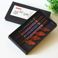 Japanese Wooden Chopsticks Gift Box Set
