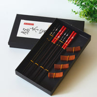 Japanese Wooden Chopsticks Gift Box Set
