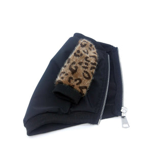 Leopard Sleeves Dog Jacket