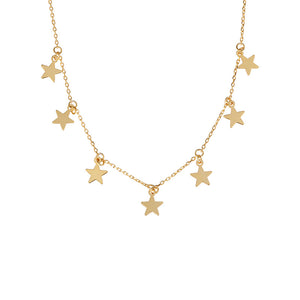 Necklace Niche 925 Sterling Silver Female Clavicle Custom Golden Five-pointed Star Necklace