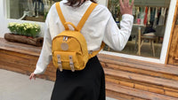 Mochila para mujer, nueva mochila de alta calidad con cremallera para mujer, bolso escolar pequeño para adolescentes, minibolsos de hombro con doble cinturón
