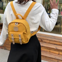 Mochila para mujer, nueva mochila de alta calidad con cremallera para mujer, bolso escolar pequeño para adolescentes, minibolsos de hombro con doble cinturón