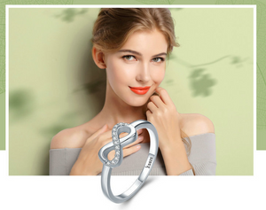 Sterling Silver & Gemstone Infinity Ribbon Ring