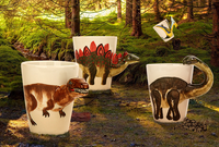 Tazas de dinosaurios de cerámica 3D
