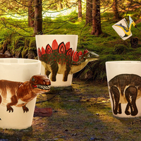 Tazas de dinosaurios de cerámica 3D