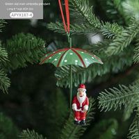 Nordic Iron Christmas Hot Air Balloon Parachute Pendant Creative Decorations Tree Charms Hangings
