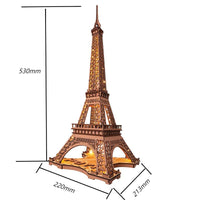 Rolife Nuit de la Tour Eiffel Grand puzzle en bois avec 4 spectacles de lumière pour cadeau

