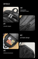 PU Leather Large Capacity College Students' Backpack
