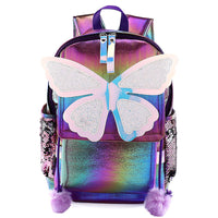 Sequined Butterfly School Backpack
