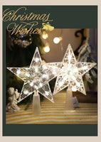 Christmas Tree Top Star Transparent With Lights
