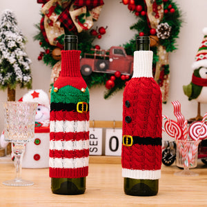 Christmas Decoration Knitted Wine Bottle Cover