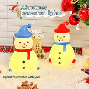 Snowman Small Night Lamp Luminous Ornaments