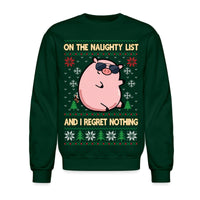 Naughty List Pig Ugly Christmas Sweatshirt
