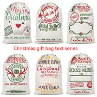 Linen Drawstring Christmas Gift Bags
