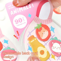 Card Lover The World Can't Be Without Small Animal Shaped Sticky Note Set Student Memo Message
