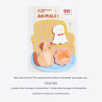 Card Lover The World Can't Be Without Small Animal Shaped Sticky Note Set Student Memo Message
