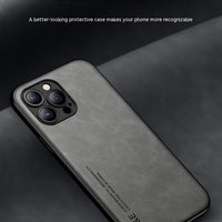 Simple Magnetic Leather iPhone Case