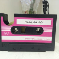 Retro Cassette Tape Multifunctional Pen Holder Creative Office Desktop Stationery Storage Box
