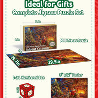 Calendrier de l'Avent Puzzle de Noël 1008 pièces