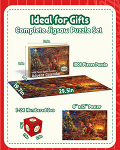 Calendrier de l'Avent Puzzle de Noël 1008 pièces