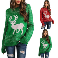 Reindeer Pullover Knitted Sweater
