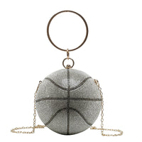 Soccer and Basketball Shape Jewel Chain Handbags
