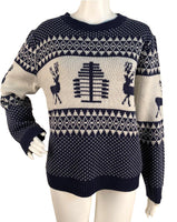 Christmas Sweater Cute Elk Geometric Print Knitted Sweater
