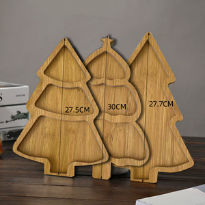 Wooden Christmas Tree Shape Trays