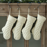 Knit Solid Color Christmas Stockings
