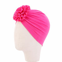 Baby Solid Color Photography Fashion Pan Flower Bandana Hat
