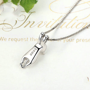 Personalized cat charm necklace necklace
